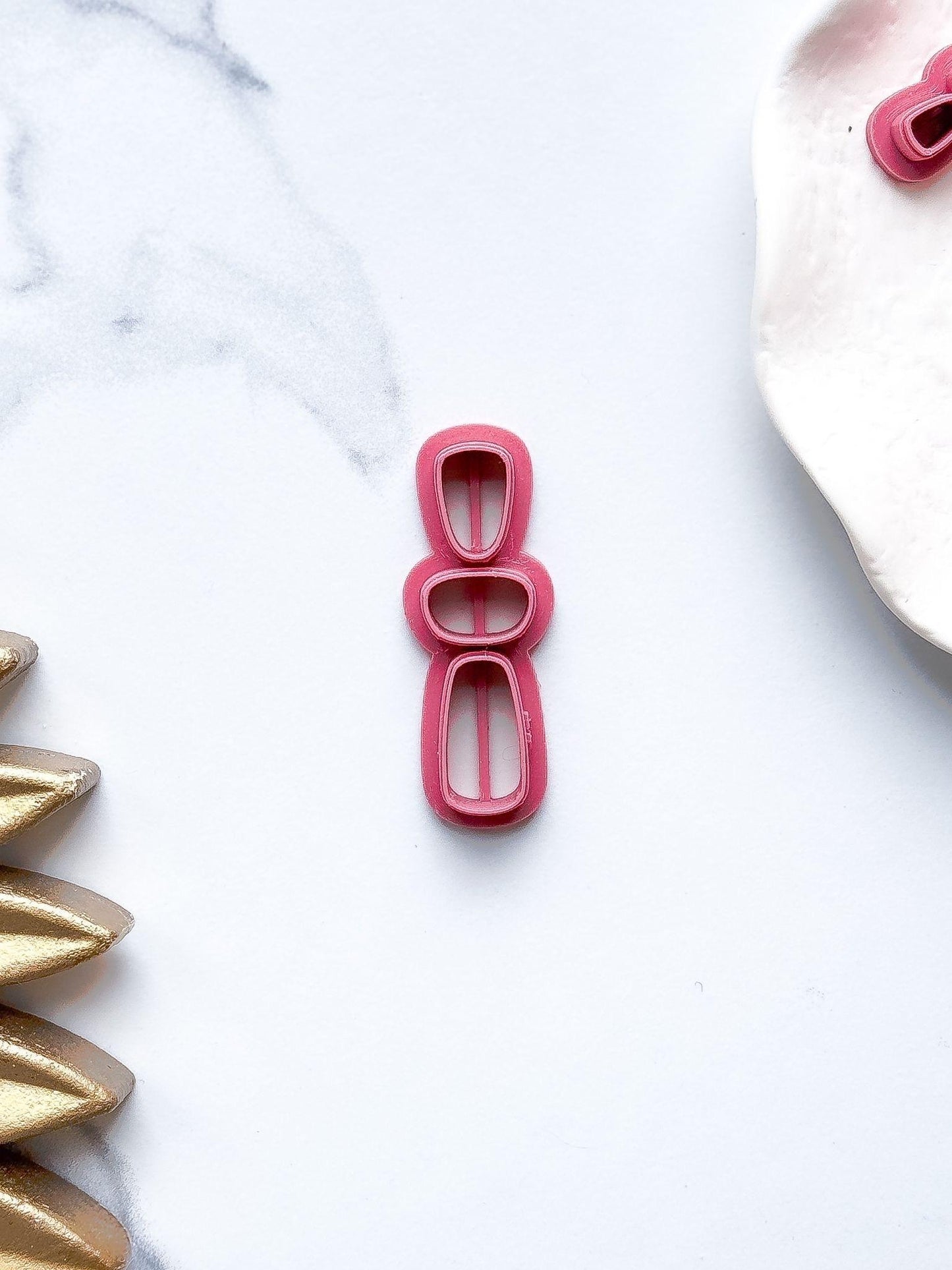 3 in 1 boho polymer clay cutter - pebble - Fabled Cutters