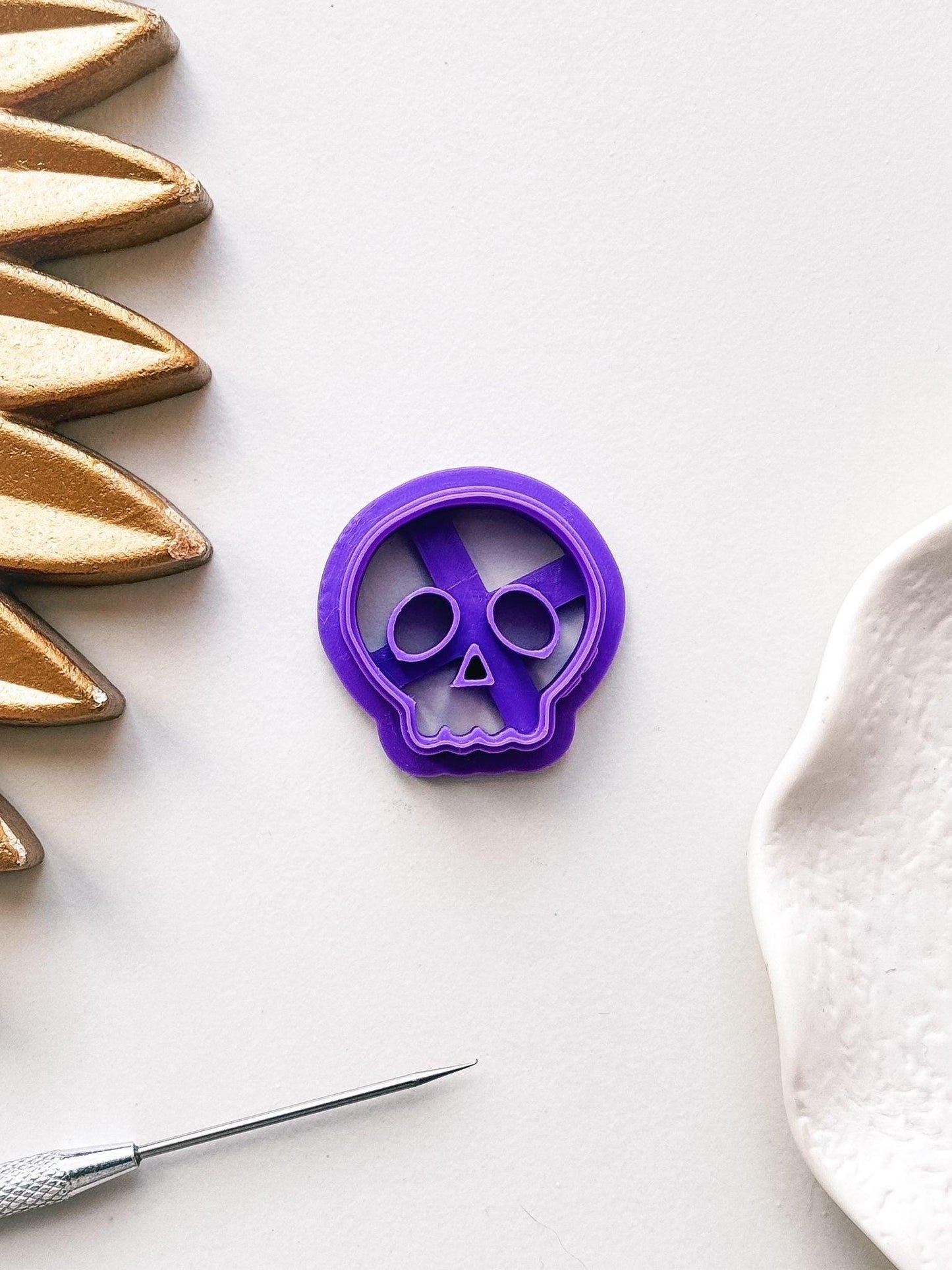 Cartoon Skull Clay Cutter - Imprint - Fabled Cutters
