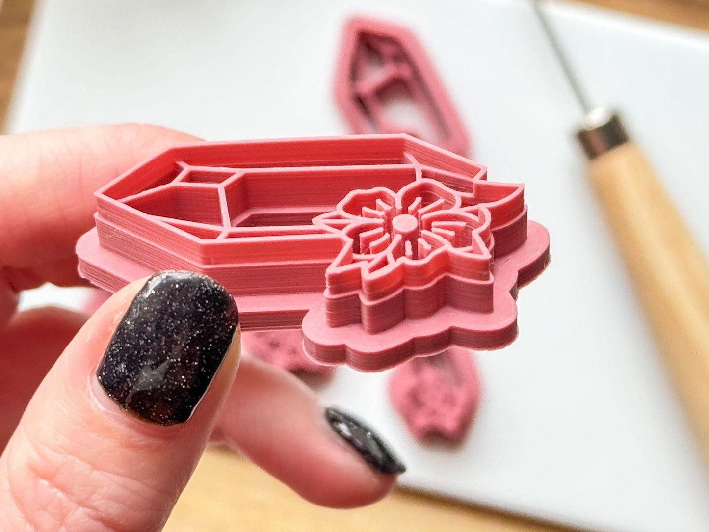 Celestial Crystal Clay Cutter with Flower - Fabled Cutters