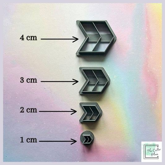 Double Chevron Polymer Clay Cutters - Fabled Cutters