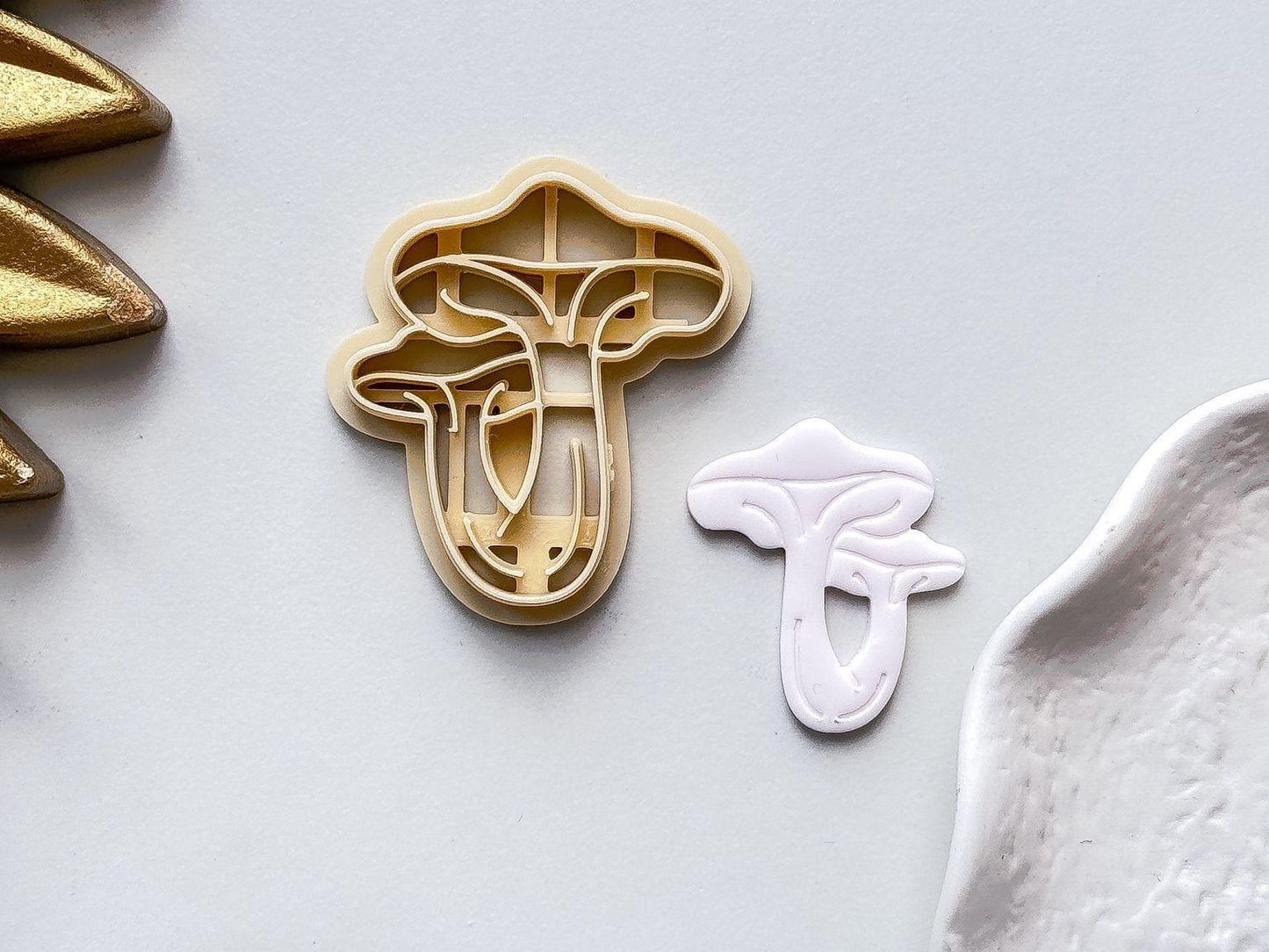 Double Mushroom Polymer Clay Cutter - Fabled Cutters
