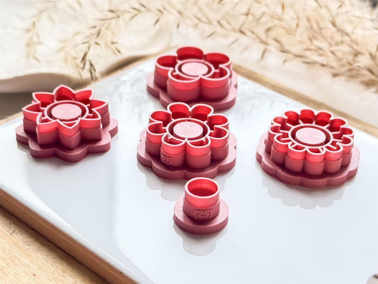 Flower clay cutter set - 5 piece pack - Fabled Cutters