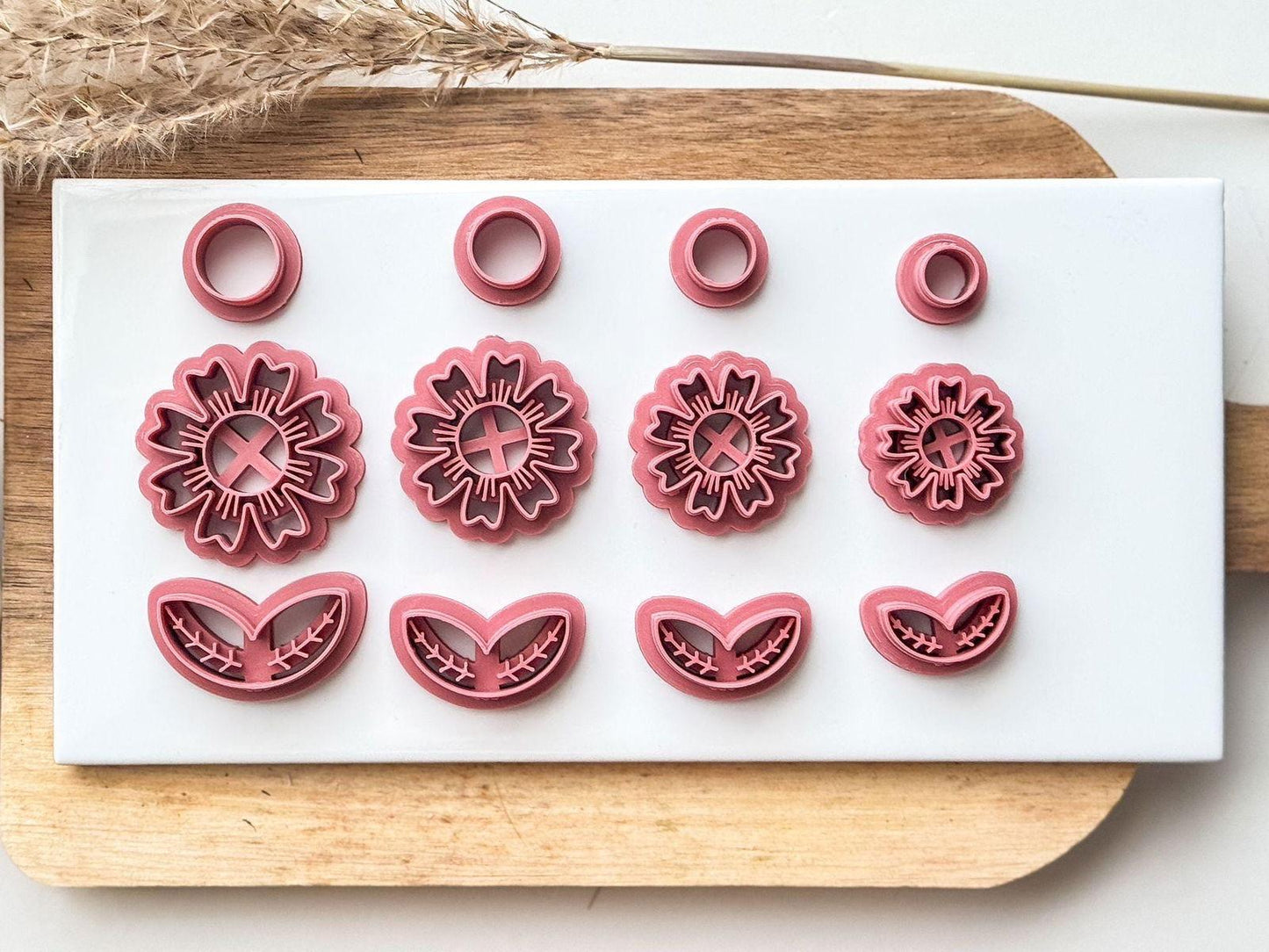 Flower polymer clay cutter (set of 3) - Fabled Cutters -