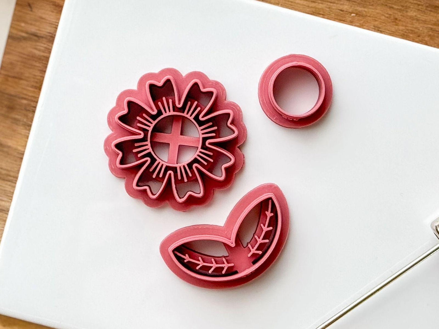 Flower polymer clay cutter (set of 3) - Fabled Cutters -