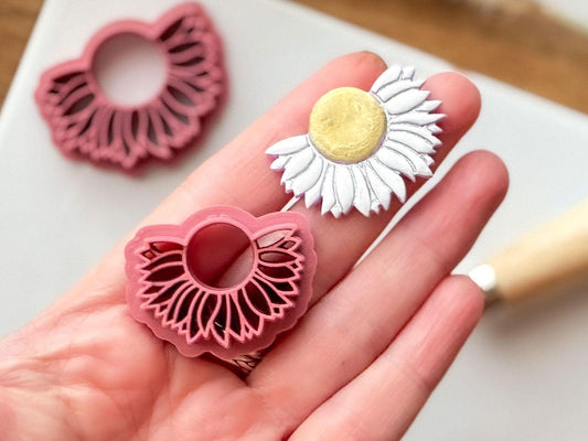 Half Sunflower Polymer Clay Cutters - Fabled Cutters