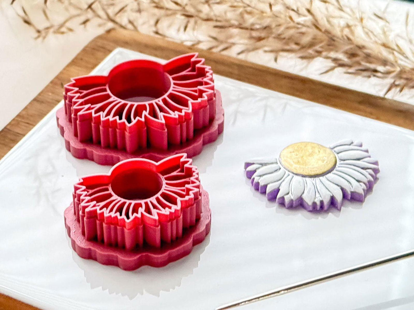 Half Sunflower Polymer Clay Cutters - Fabled Cutters