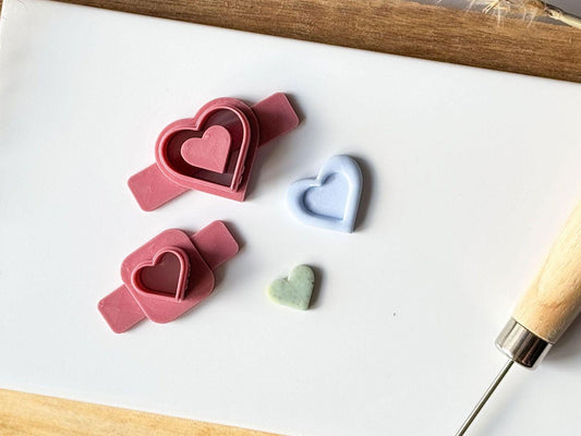 Heart Polymer Clay Cutter Set - Inlay - Fabled Cutters