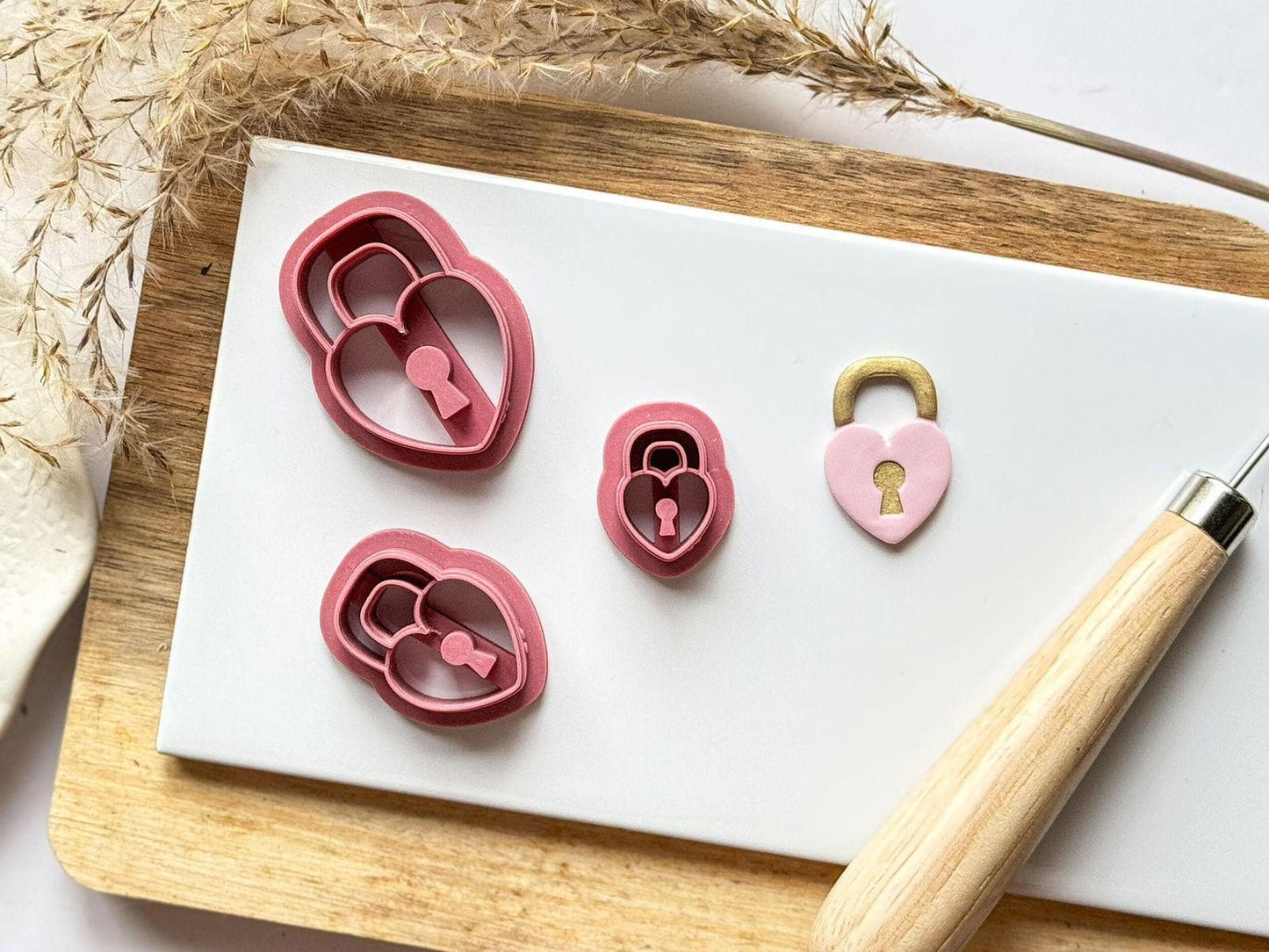 Heart lock Clay Cutter - Imprint - Fabled Cutters