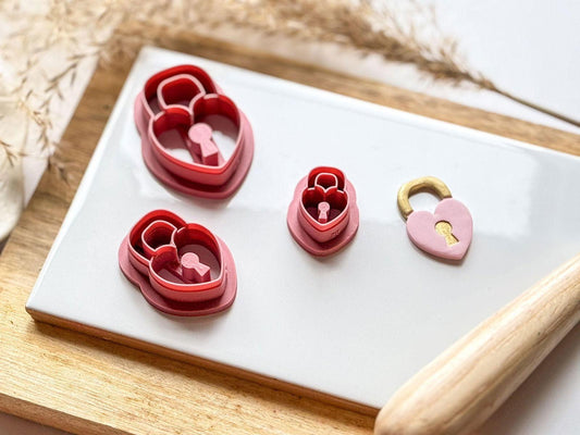 Heart lock Clay Cutter - Imprint - Fabled Cutters