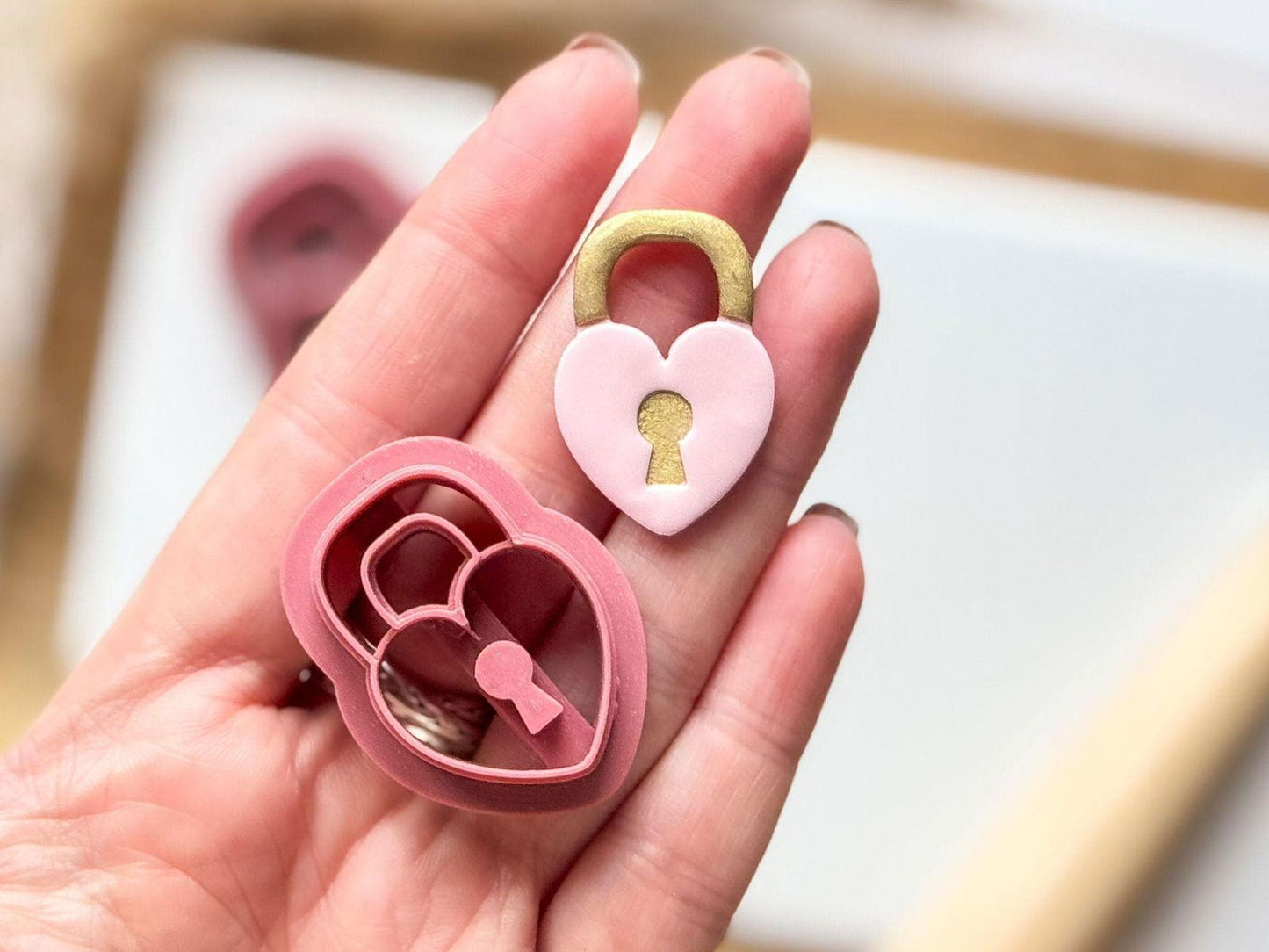 Heart lock Clay Cutter - Imprint - Fabled Cutters
