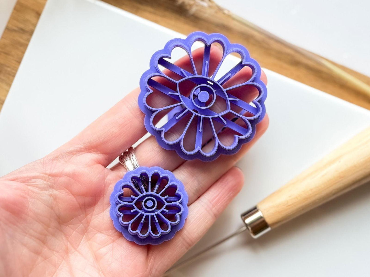 Mystical flower polymer clay cutter - Fabled Cutters