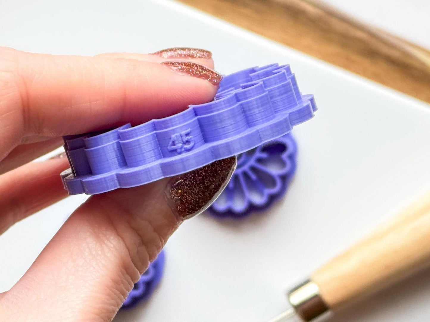 Mystical flower polymer clay cutter - Fabled Cutters