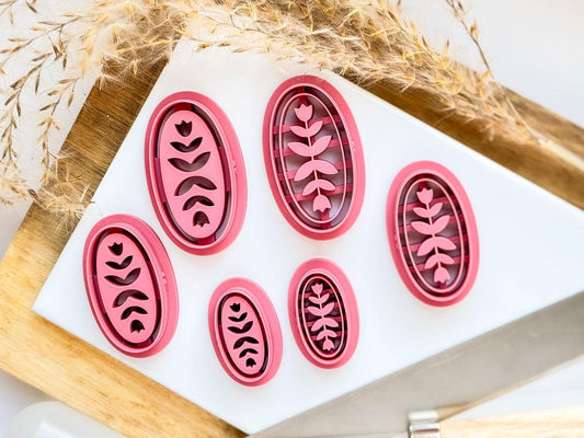 Oval Floral Clay Cutters Set of 2 - Fabled Cutters