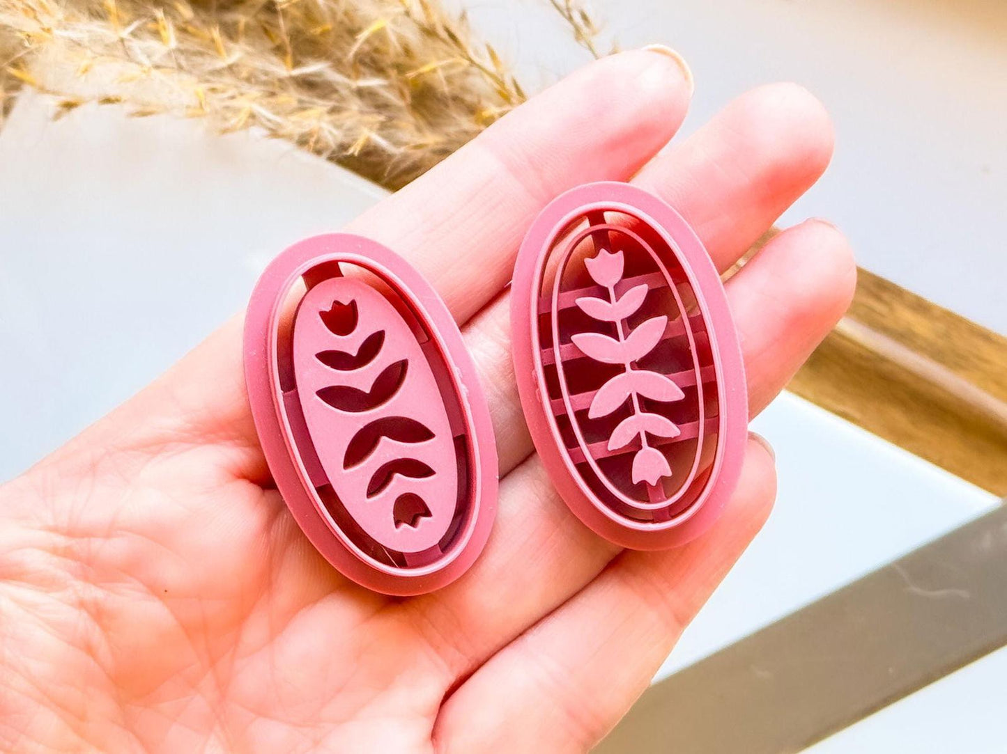 Oval Floral Clay Cutters Set of 2 - Fabled Cutters