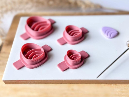 Oval Pebble Polymer Clay Cutters - Imprint - Fabled Cutters