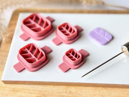 Rectangle Polymer Clay Cutters - Imprint - Fabled Cutters