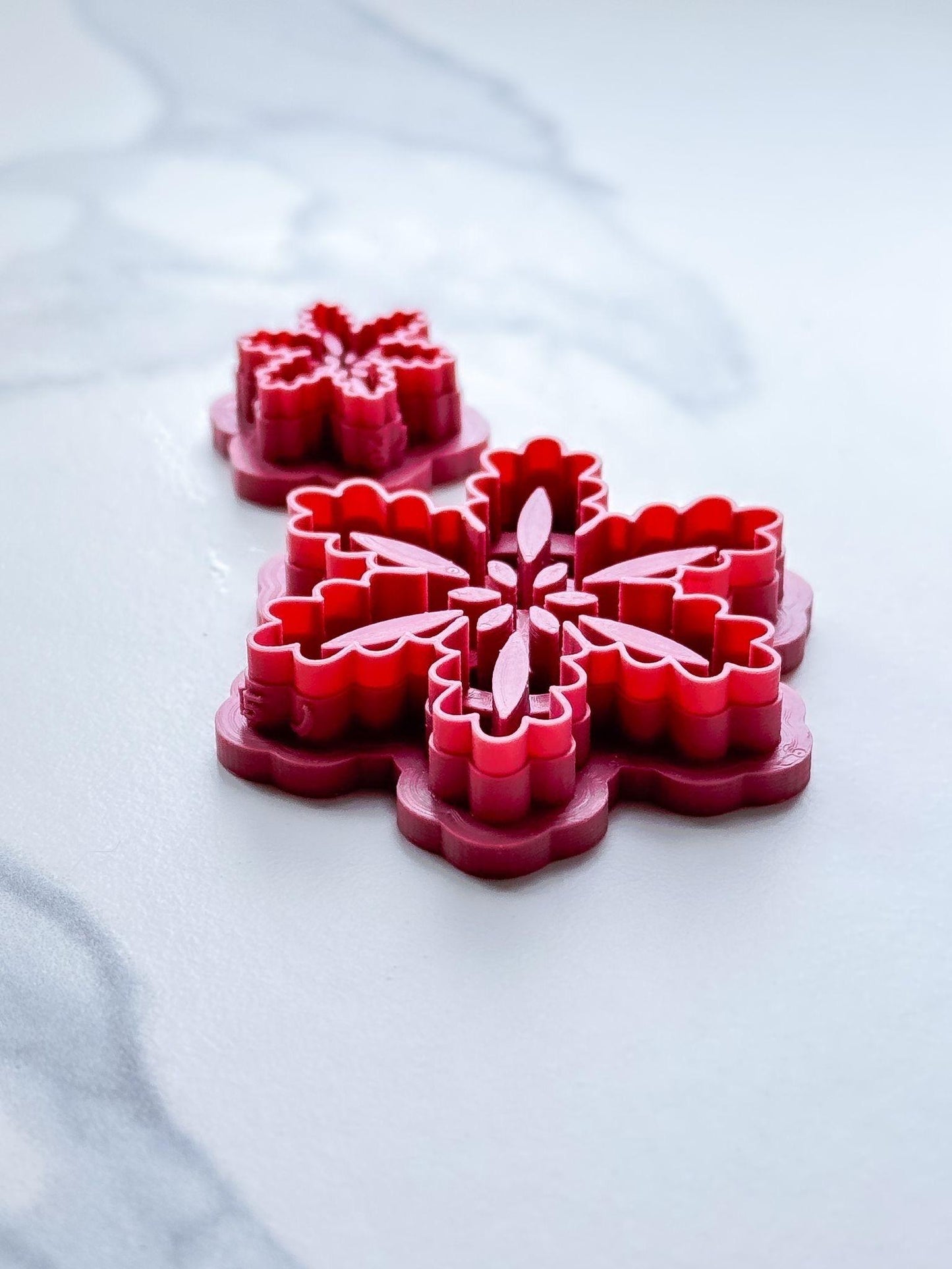 Snowflake Clay Cutter, Debossed shape A - Fabled Cutters
