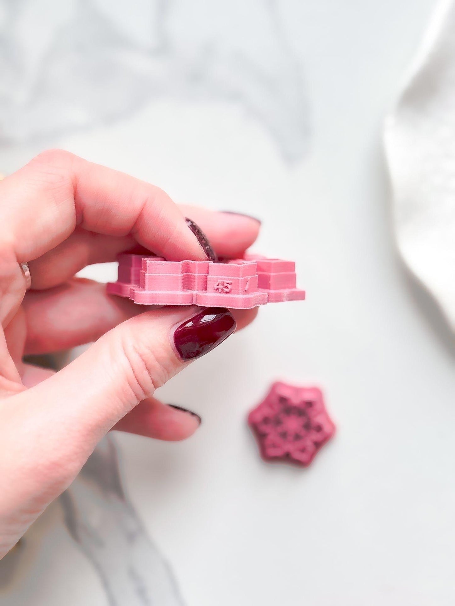 Snowflake Clay Cutter, Debossed shape B - Fabled Cutters