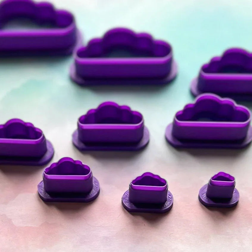 Sharp edge clay cutters in cloud shape