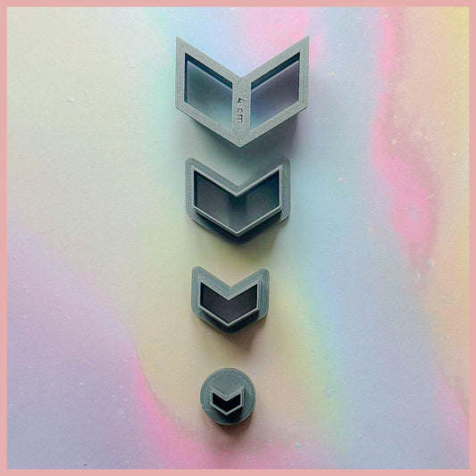 Chevron shaped polymer clay cutter tool