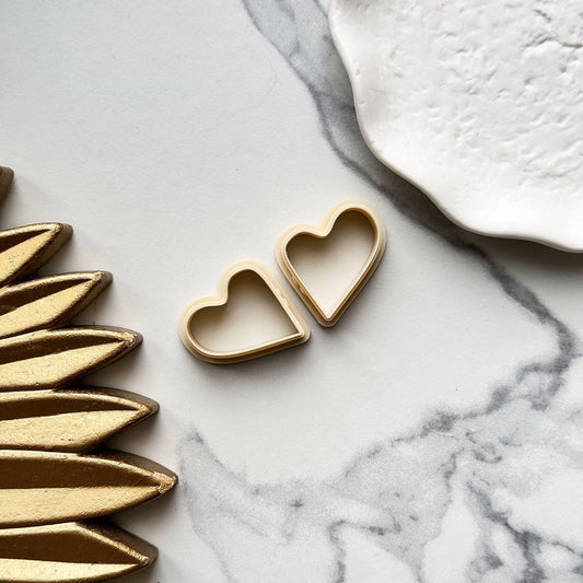 set of heart polymer clay cutters