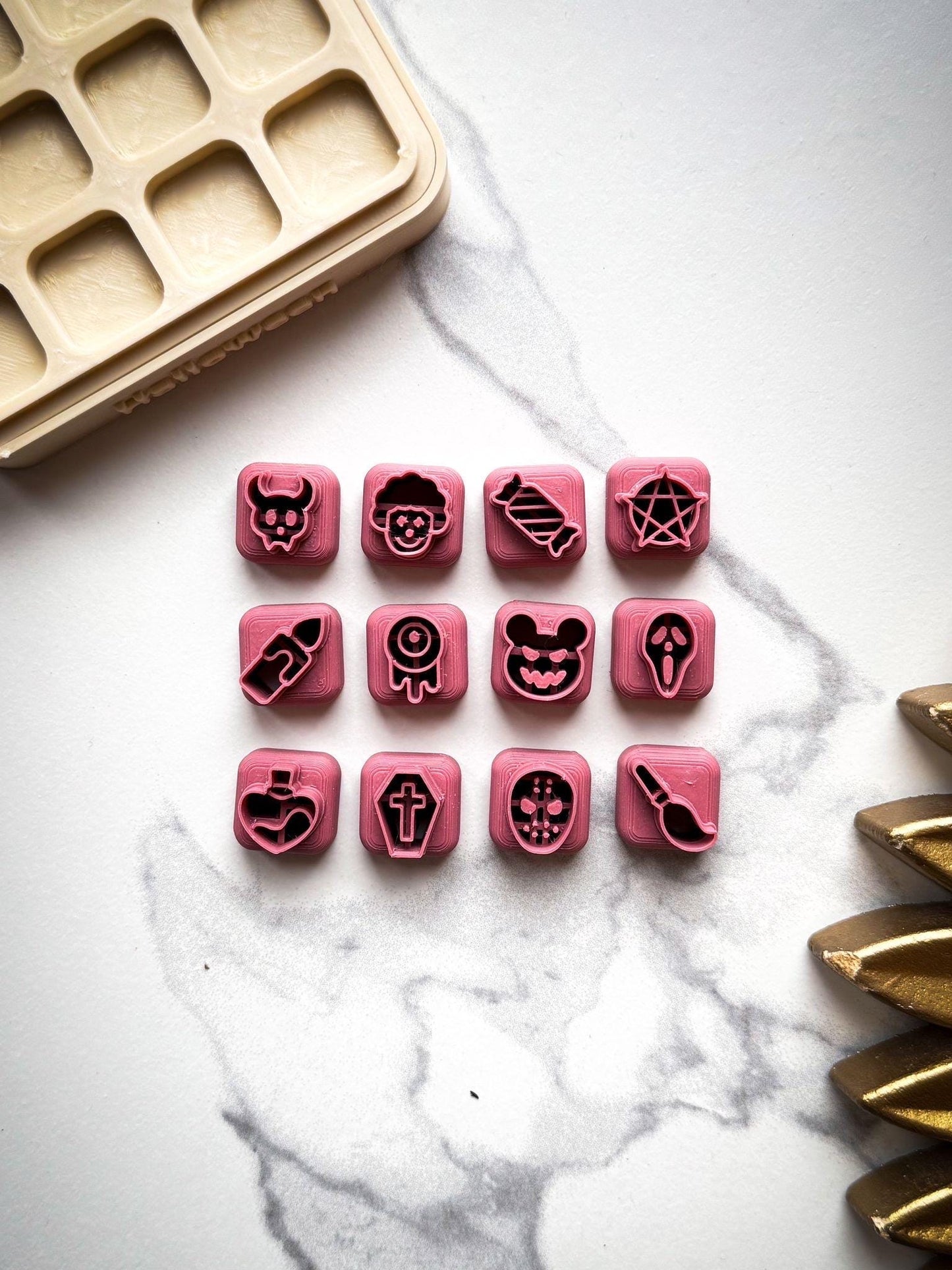 Individual Halloween Stud Cutters for Clay