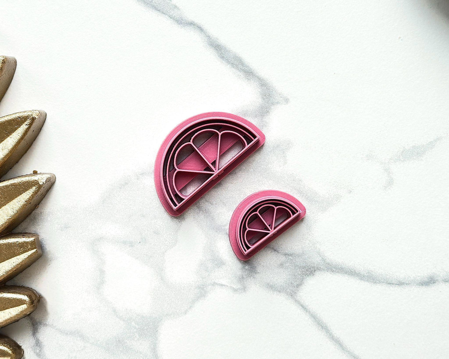 lemon or lime slice polymer clay cutter