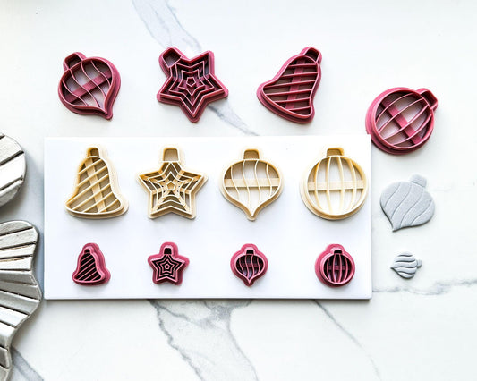 Bauble Clay Cutter Set x 4 Cutters | 6 Sizes | Polymer Clay Cutters perfect for Christmas Crafts | UK Made-Christmas Clay Cutters