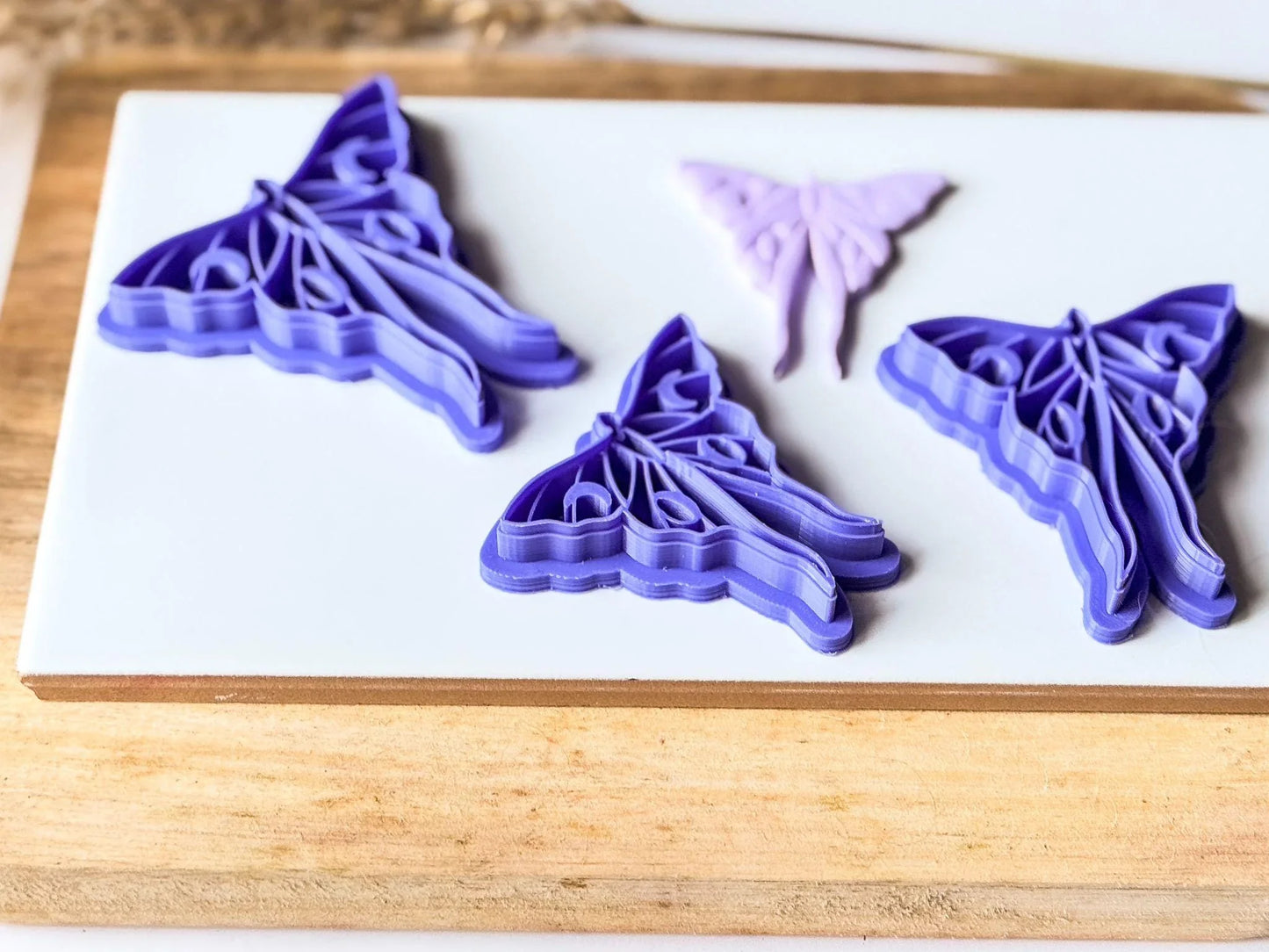 Side view of butterfly clay cutter