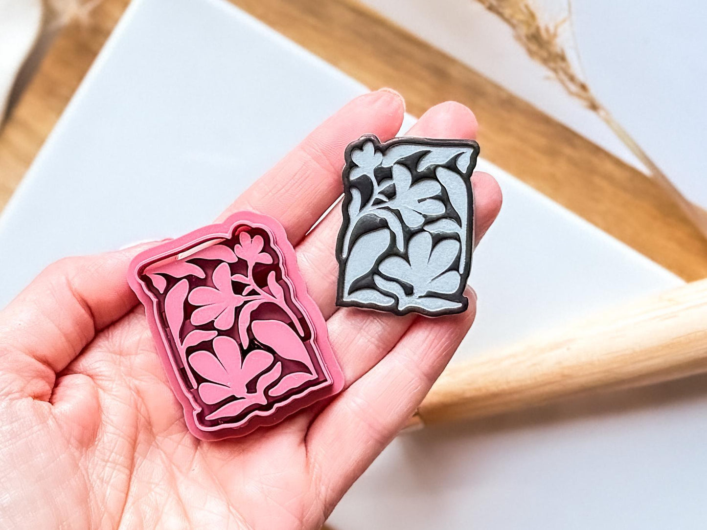 Funky floral cutter for polymer clay, ceramic clay and silver clay.