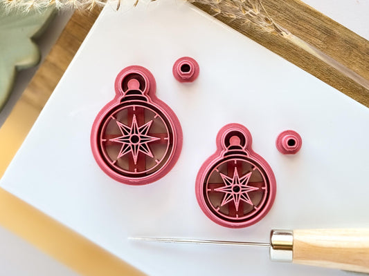 2 sizes of ships compass cutter for polymer clayand silver clay projects