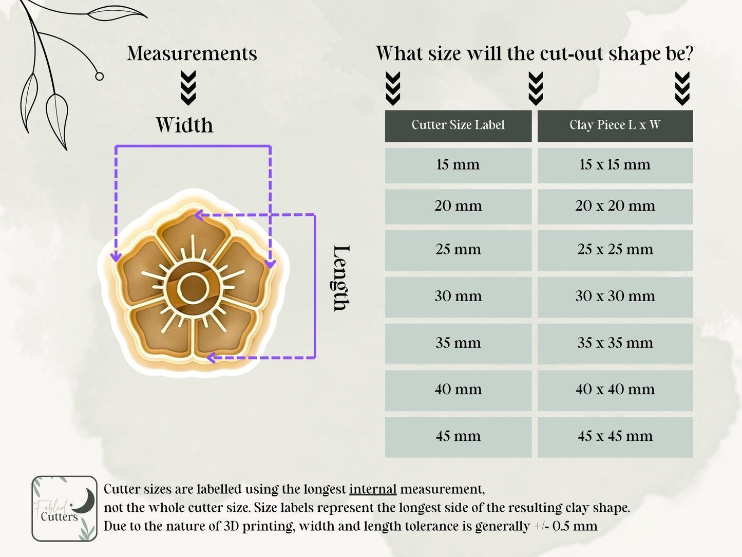 Fabled tattoo cutter measurement guide