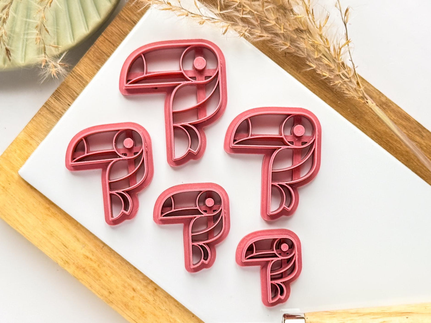 cartoon toucan polymer clay cutter group