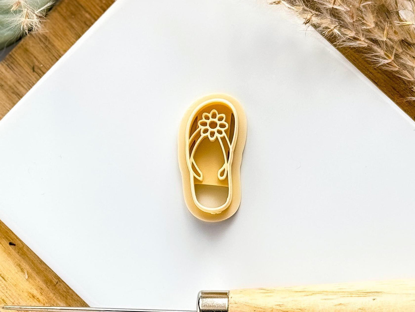 Summer Flip Flop Cutter, all-in-one sandal shoe clay cutters and stamp for making summer beach themed clay designs. Various sizes!-Summer Cutters