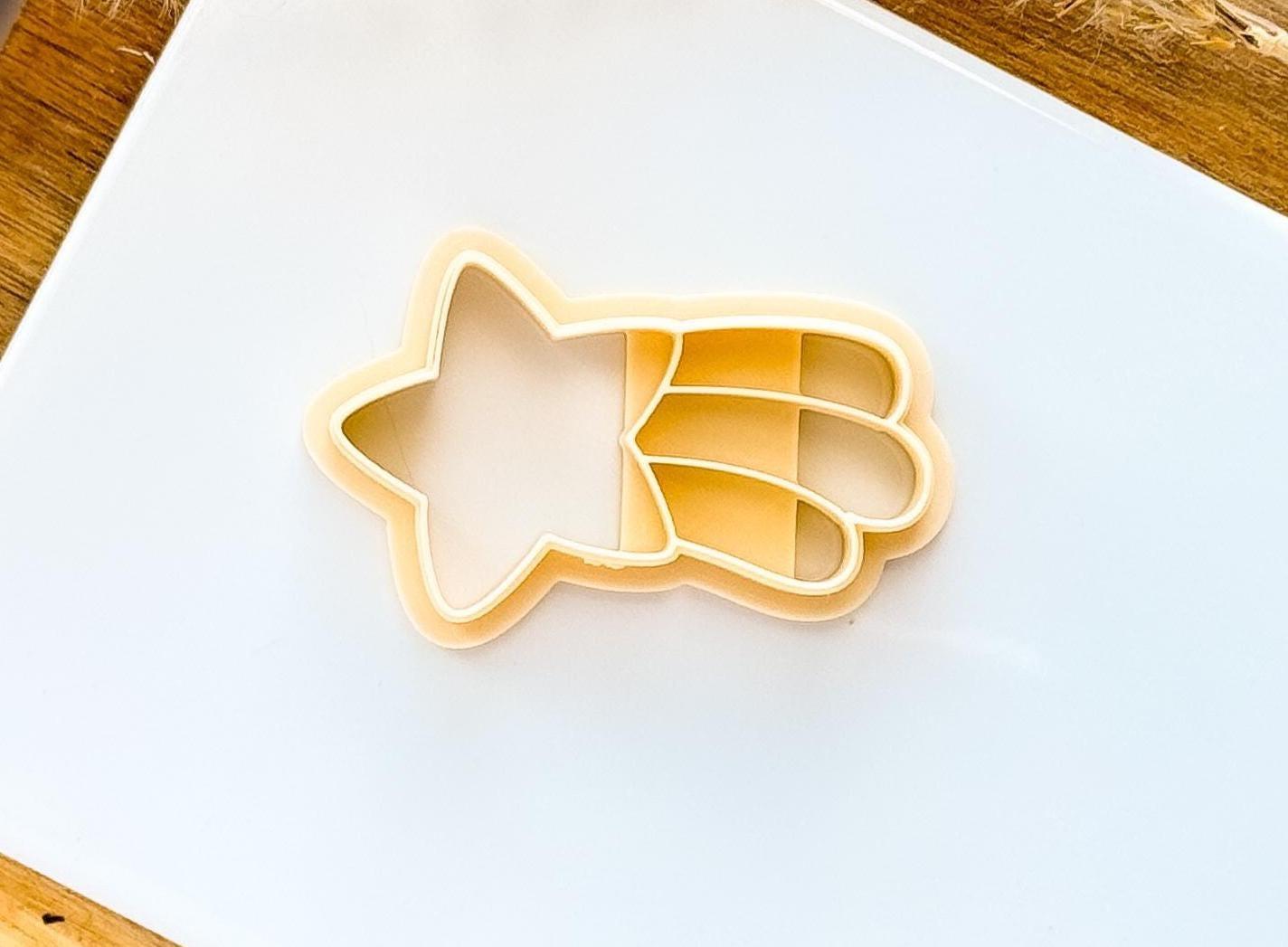 beige falling star polymer clay cutter