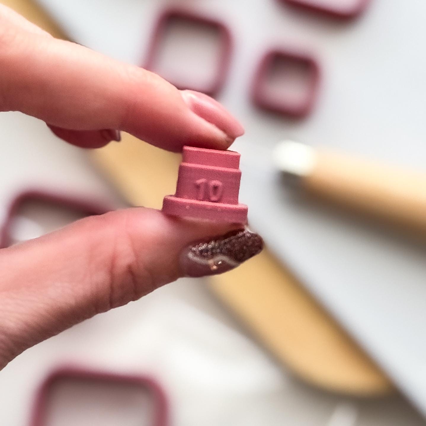 Micro square clay cutter 1 cm