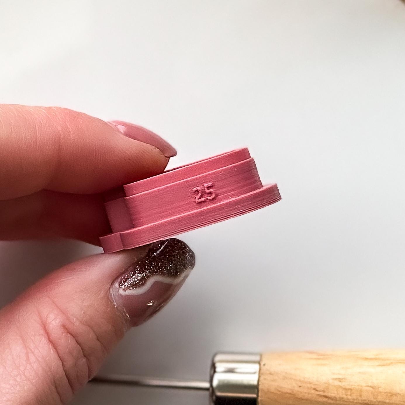 Fabled clay cutters with size printed on the side