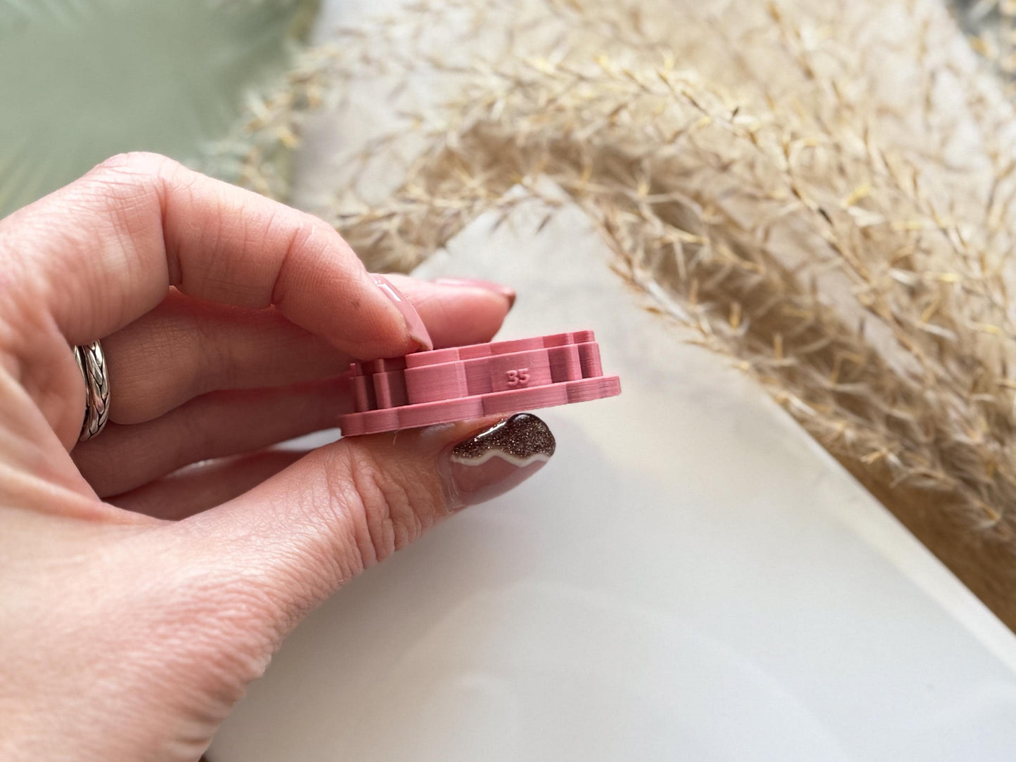 UK made polymer clay cutter with size printed on the side