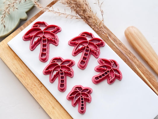 Various sizes of swaying palm tree clay cutter