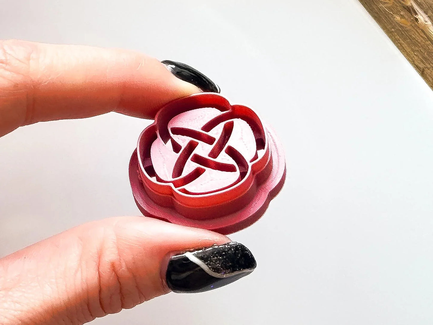 Celtic Knot Clay Cutter, all-in-one circular Dara Knot cutter for use with polymer and silver clay, various sizes.-Basic Cutters