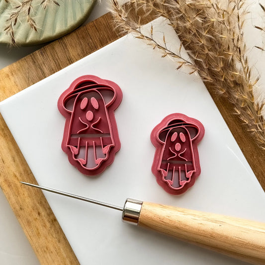 Ghost Clay Cutter, summer ghost themed cutter for use with polymer clay, cute ghost clay cutter, summer ghost, various sizes, UK made-Gothic / Alt Cutters