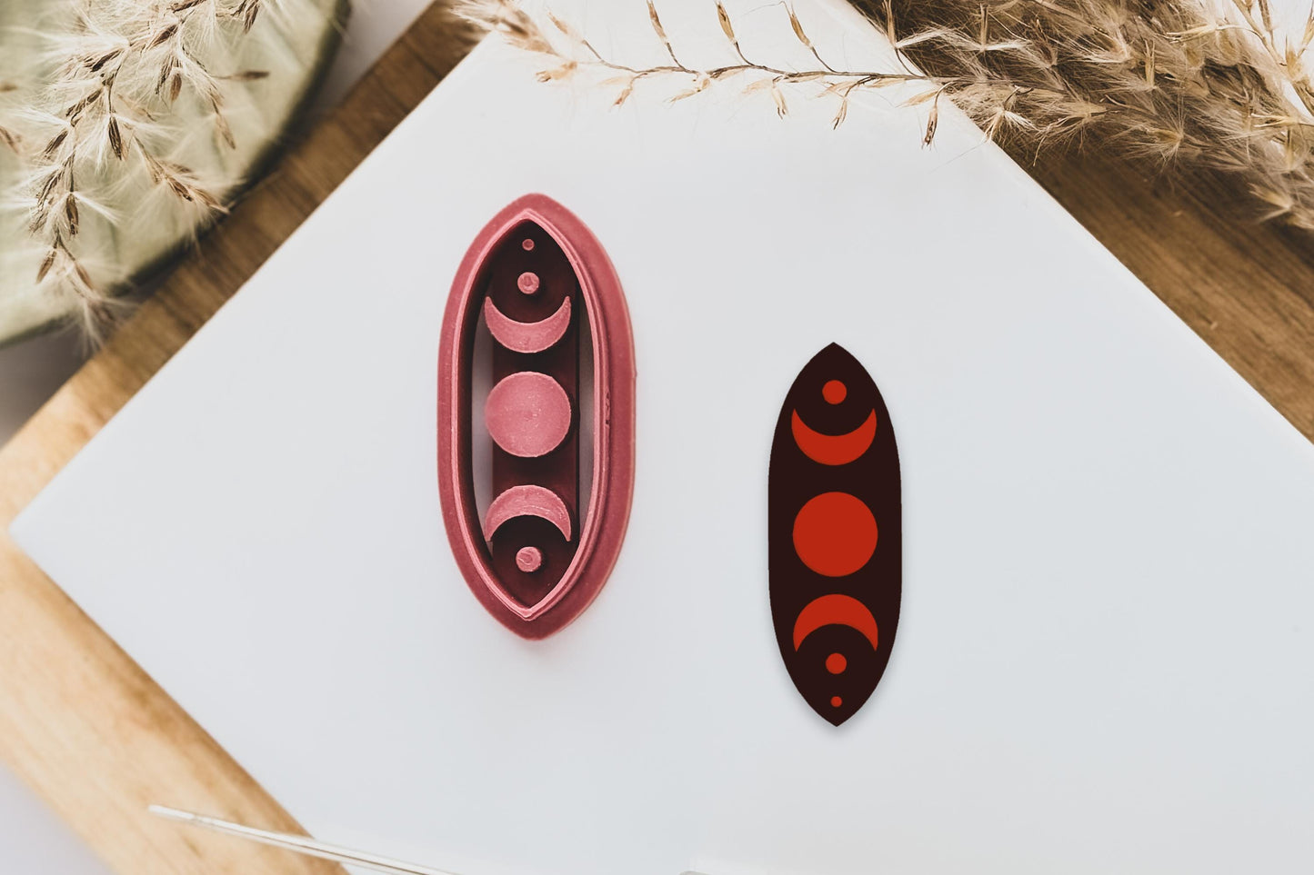 Moon phase amulet clay cutter