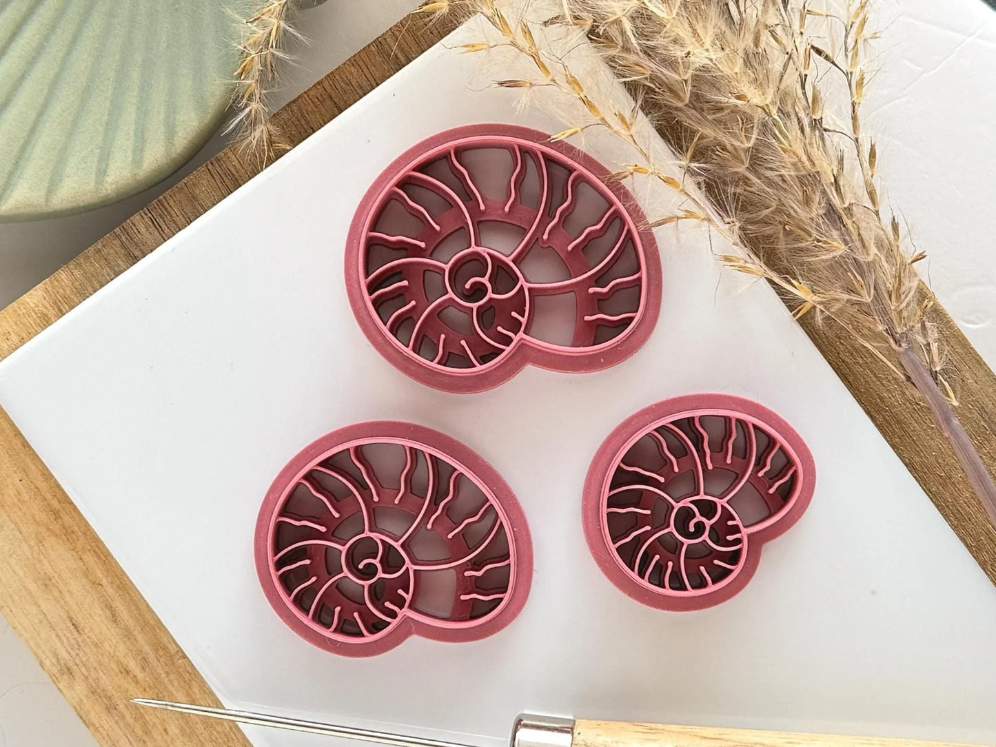 Snail Sea Shell Cutter, Detailed shell shaped cutter for polymer clay, silver clay and more, 5 sizes available, made in the UK!-Summer Cutters