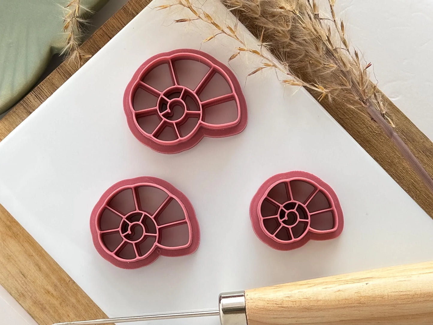Spiral Seashell Clay Cutter, Sea snail shell shaped cutter for polymer clay, silver clay and more, 5 sizes available, made in the UK!-Summer Cutters