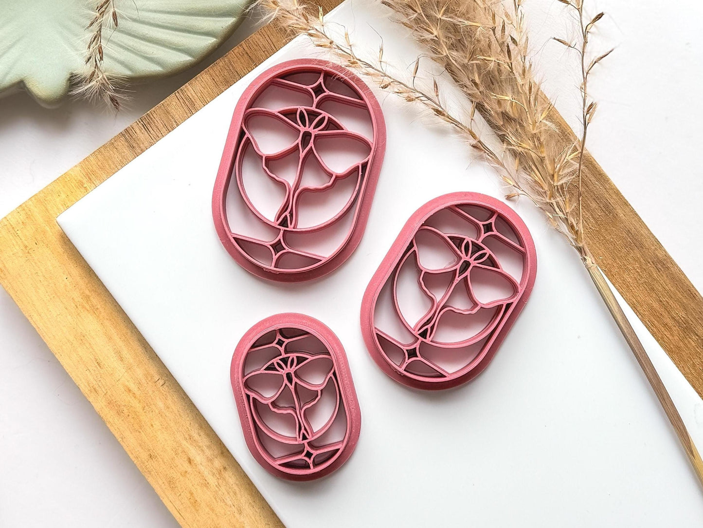 Moth Frame Clay Cutter, stained glass effect luna moth cutter for polymer clay and silver clay, various sizes available, made in the UK-Animal & Nature Cutters