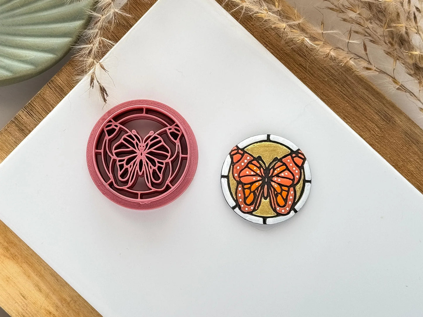 Celestial Clay Cutter set, stained glass effect moth, snake and butterfly cutters for polymer clay and silver clay, UK made-Animal & Nature Cutters