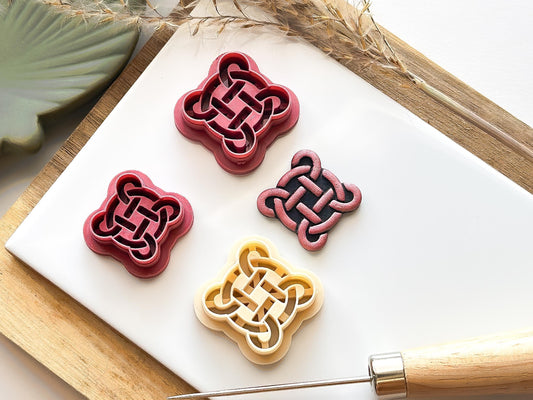 different sizes of circular loop celtic polymer clay cutter