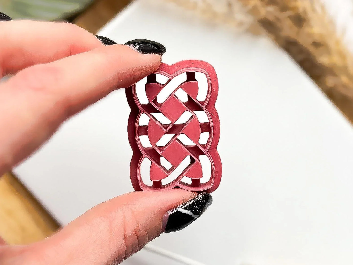 Celtic Sailor's Knot Clay Cutter, rectngular celtic knot shaped cutter for use with polymer clay and silver clay, various sizes.-Basic Cutters