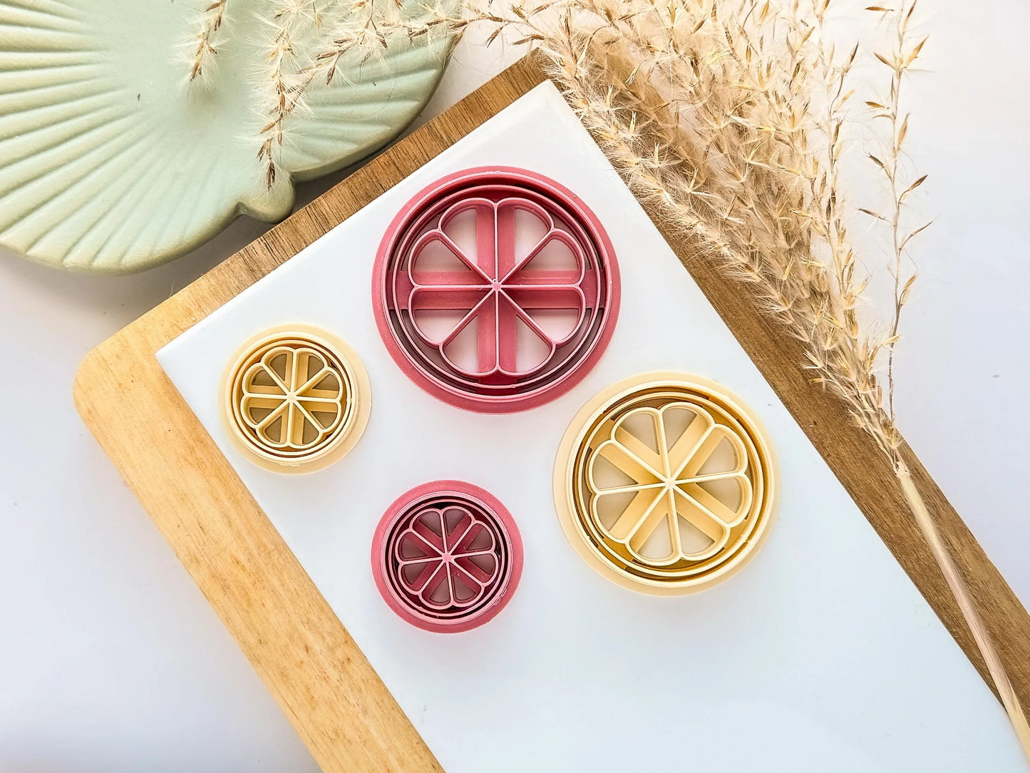 Lime Slice Clay Cutter, citrus fruit lemon or lime slice shaped cutter for polymer clay, 5 sizes available, Made in the UK-Food Themed Cutters