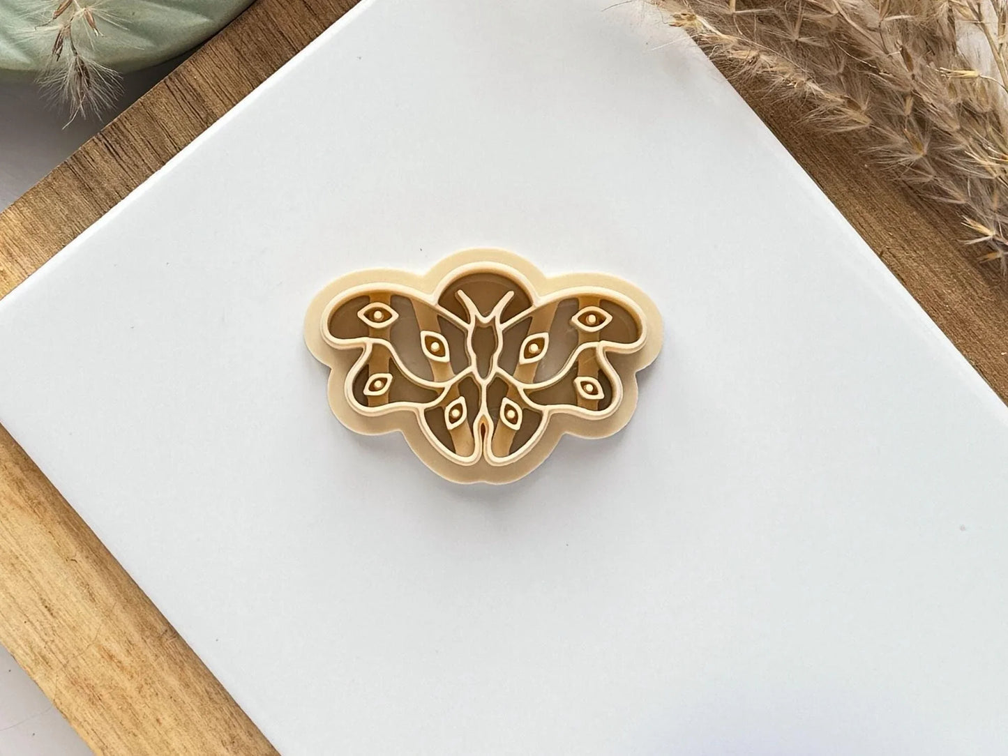 Moth and Moon Clay Cutter, mystical moth cutter for polymer clay and silver clay, various sizes available-Gothic / Alt Cutters